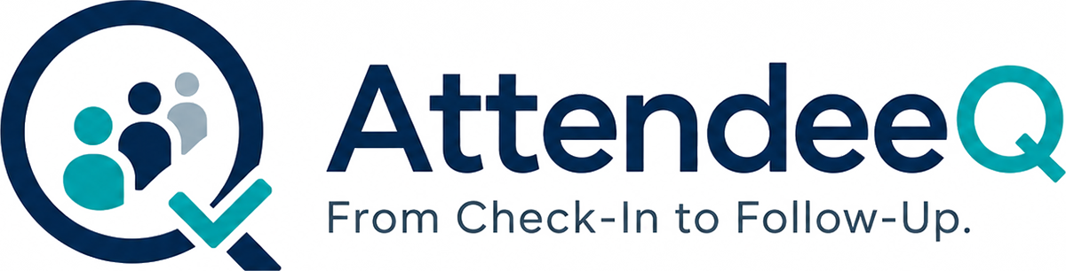 AttendeeQ logo - From Check-In to Follow-Up.